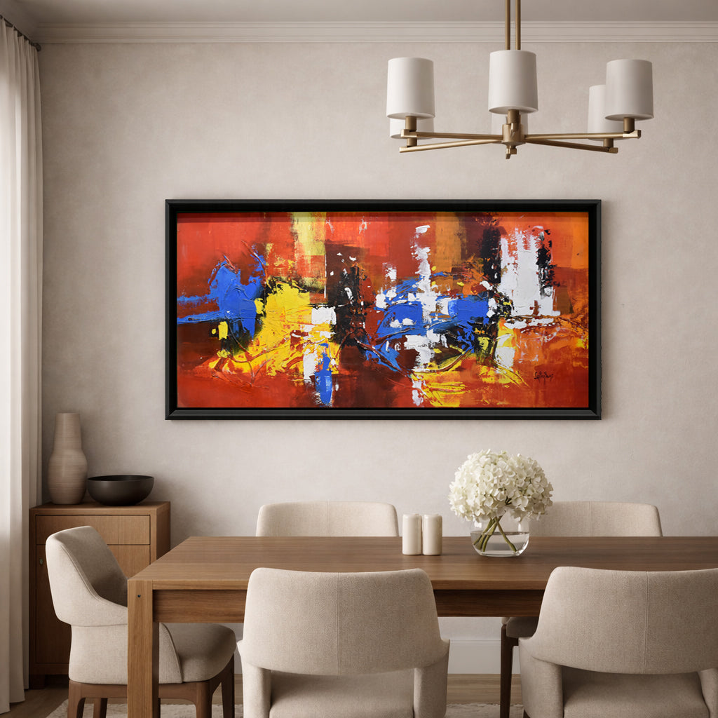 Bold Red Abstract Painting