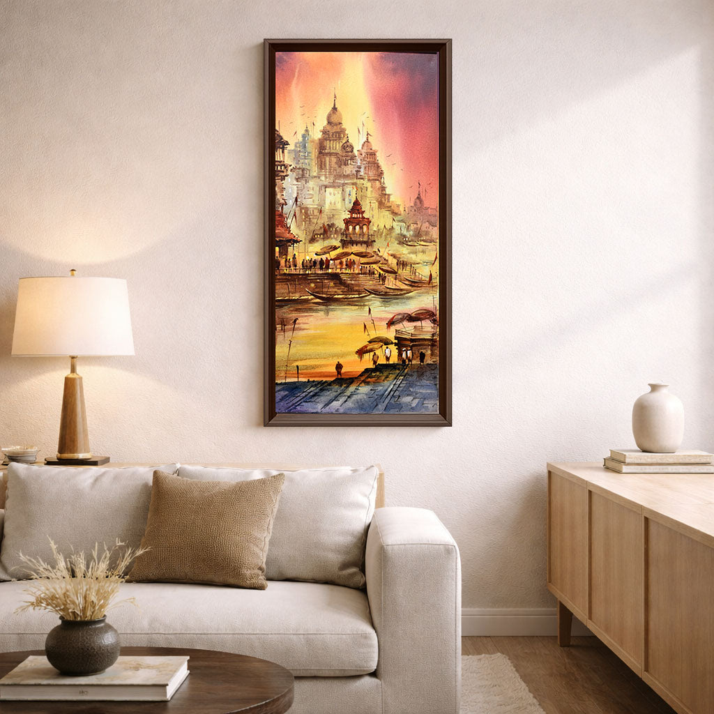 Varanasi Ghat Handmade Painting