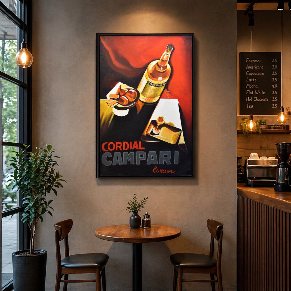 Vintage Campari Liquor Poster Wall Art