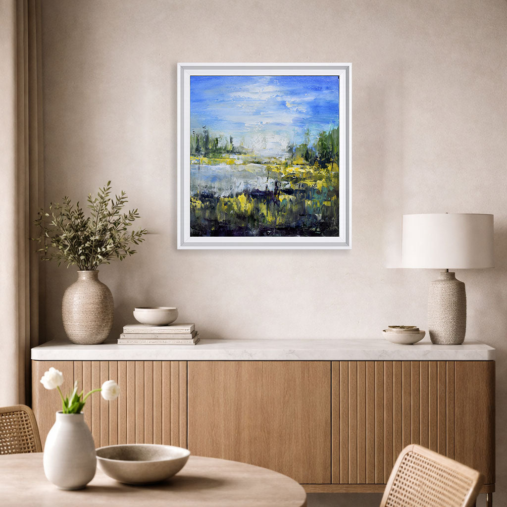 Blue Landscape Handmade Painting