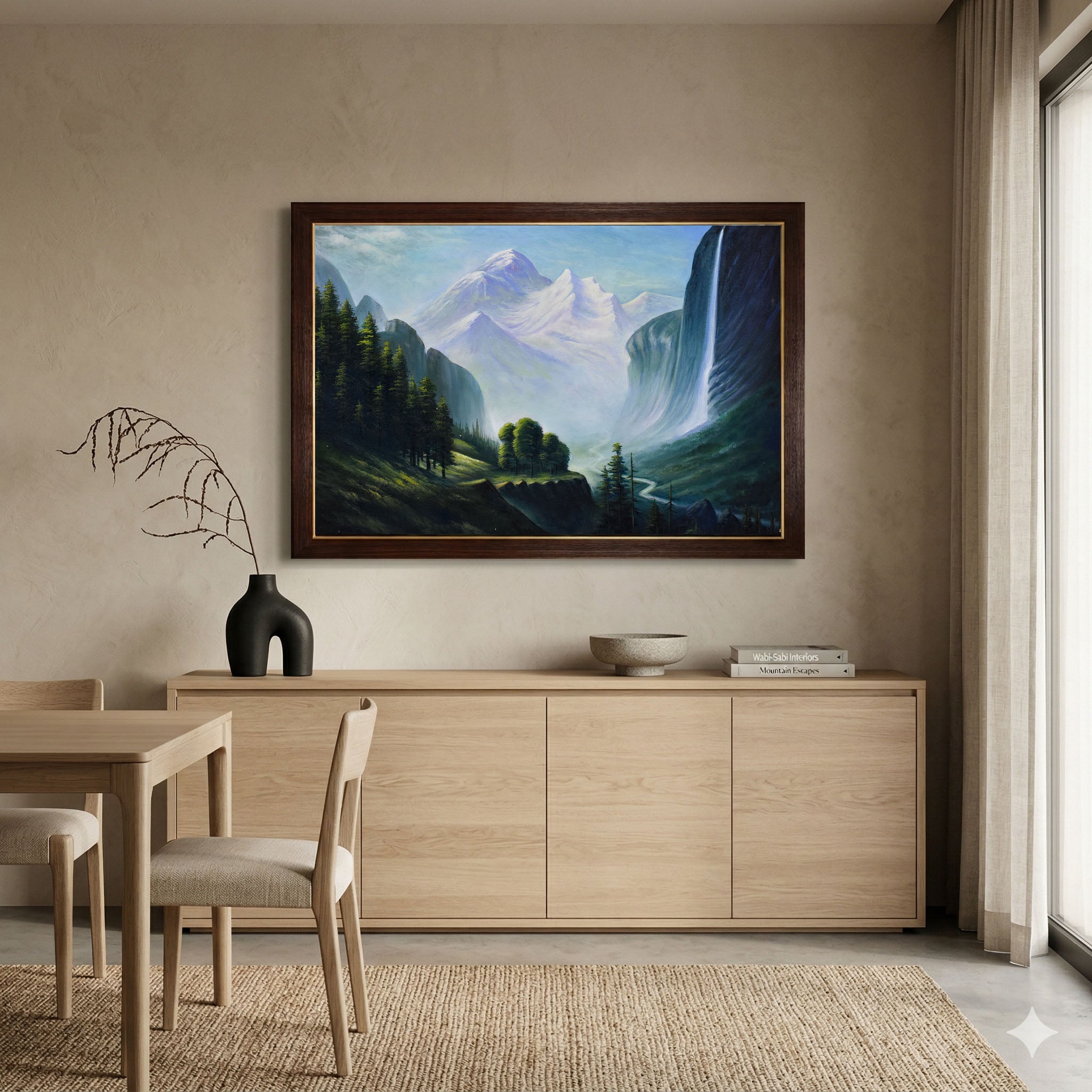 Mountains Waterfall