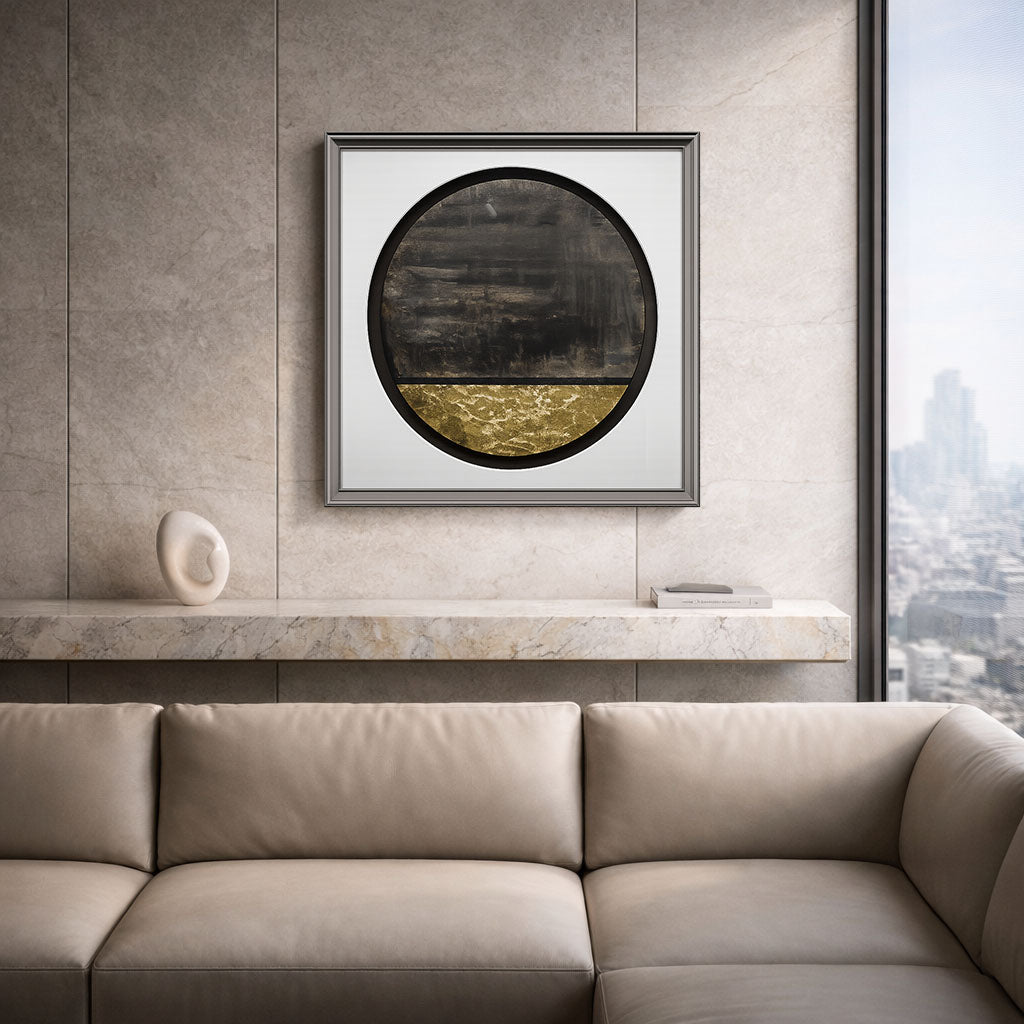 Round Abstract Glass Frame 2