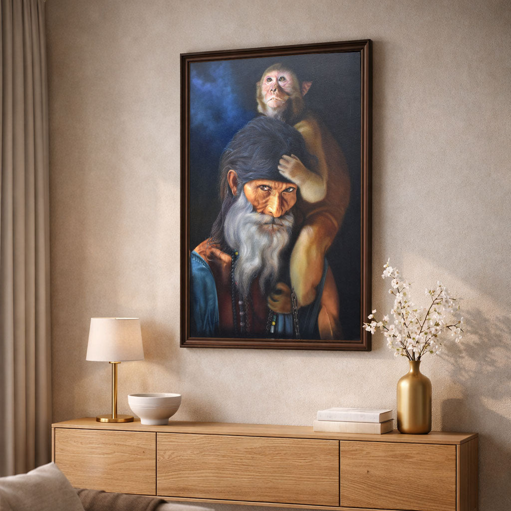 Sadhu and Monkey