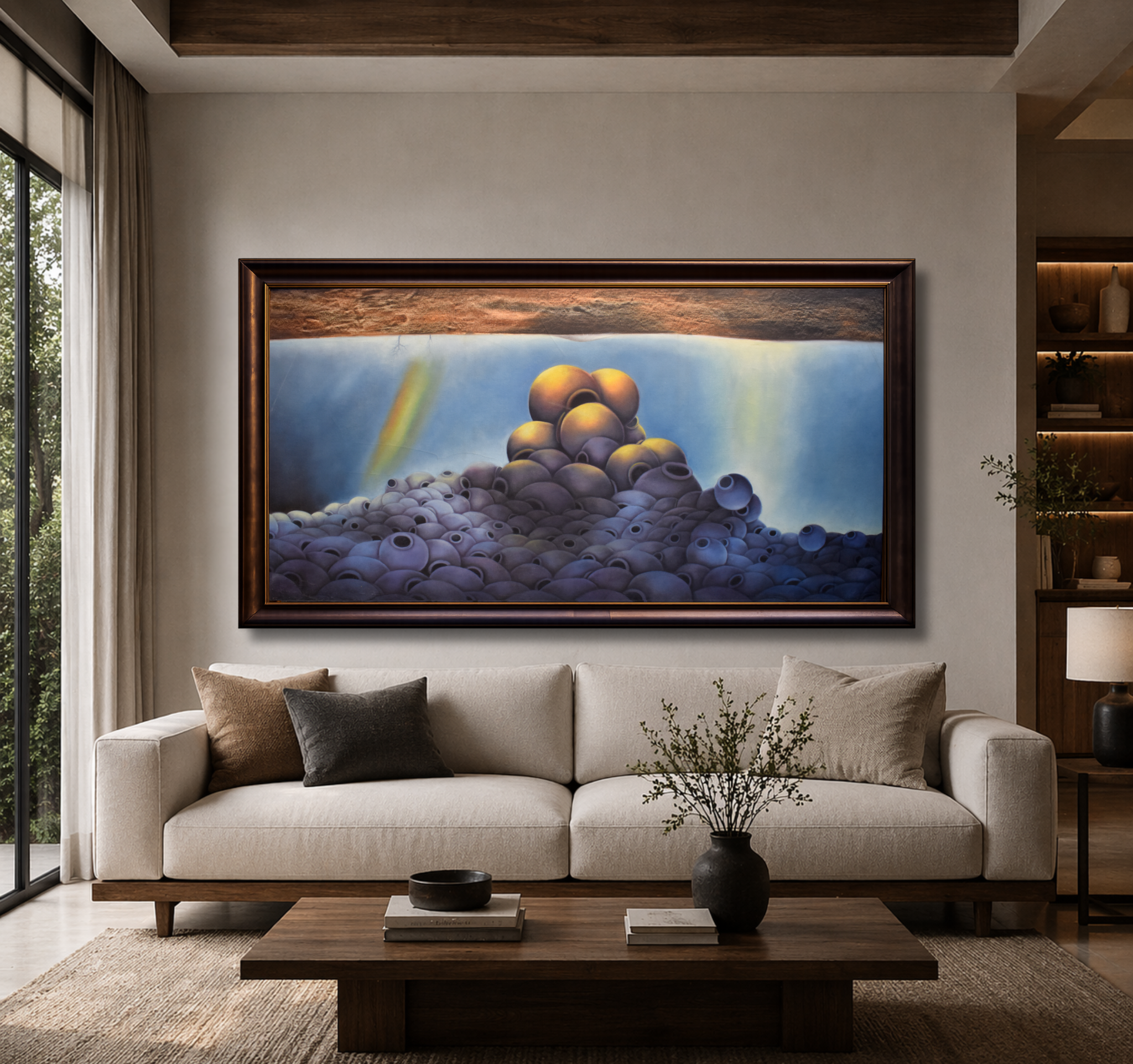 Surreal Pottery Landscape Oil Painting