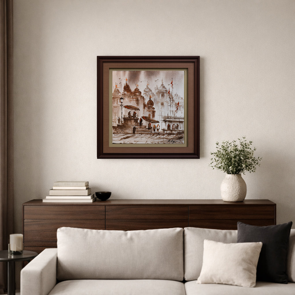 Indian Heritage Cityscape Canvas Painting