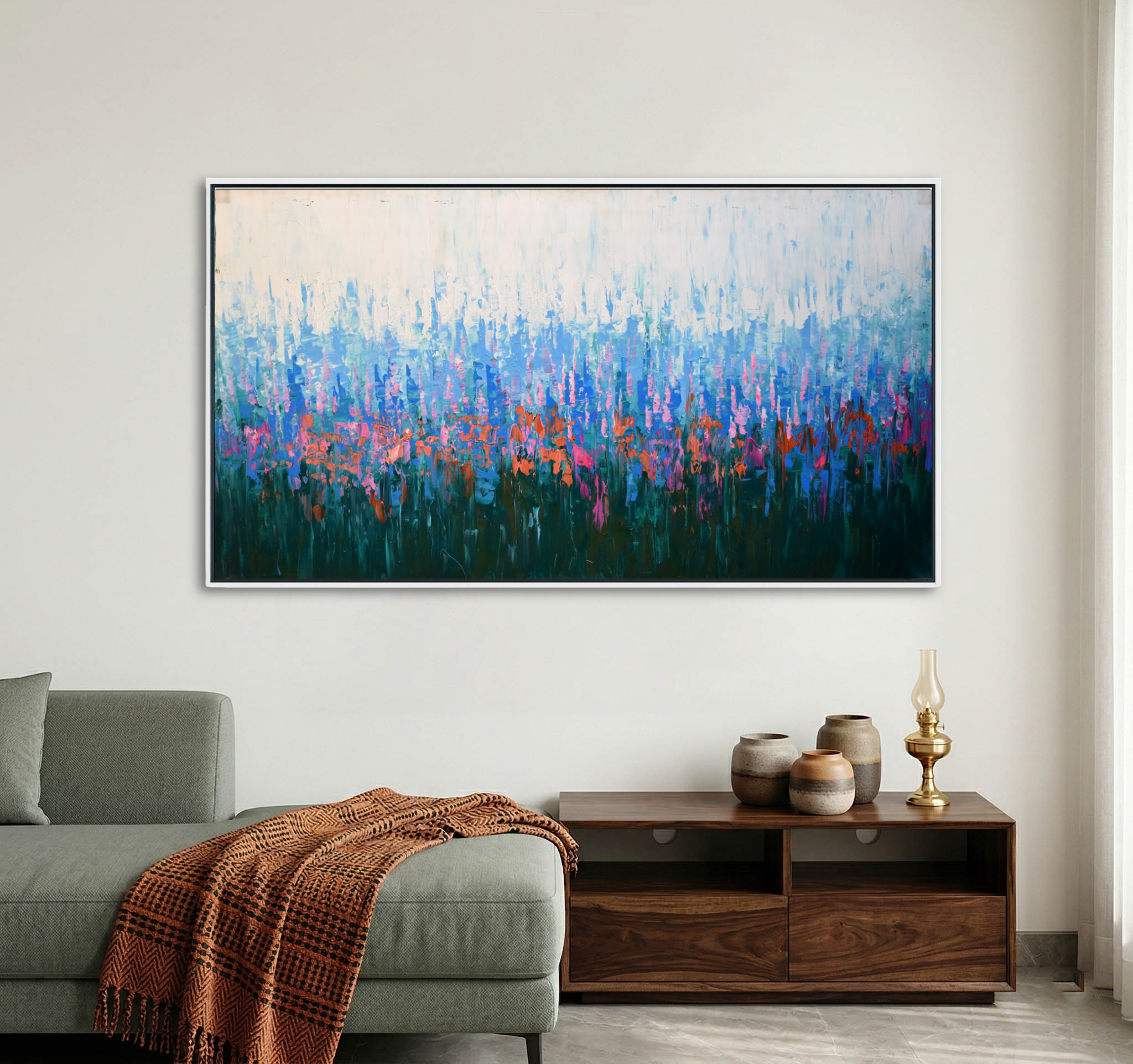 Abstract Floral Horizon Wall Art