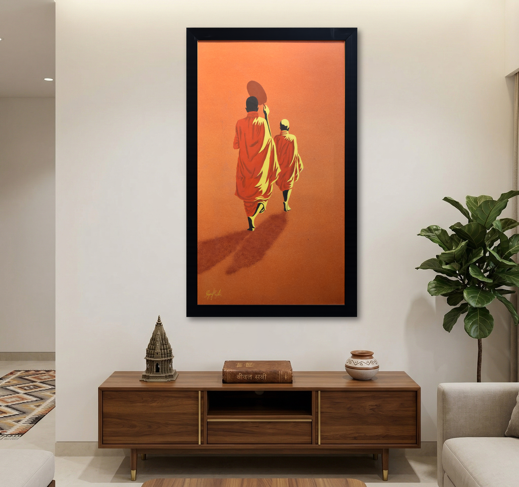 Monk Walk Wall Art