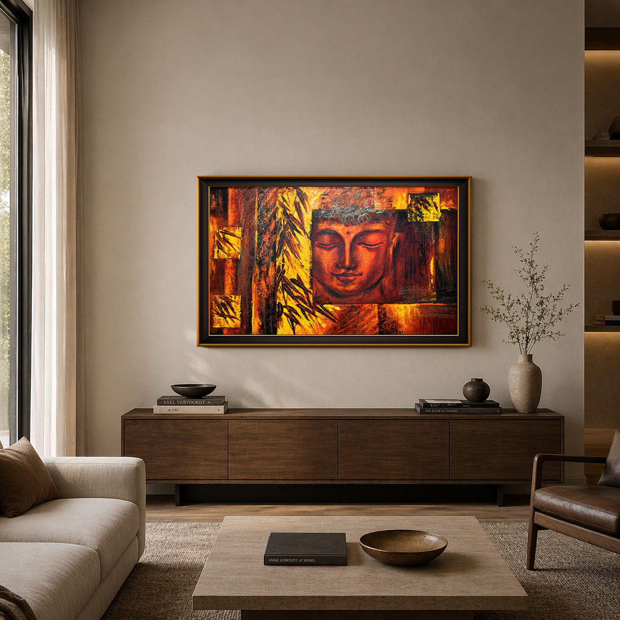 Meditative Buddha Ji Abstract Spiritual Painting