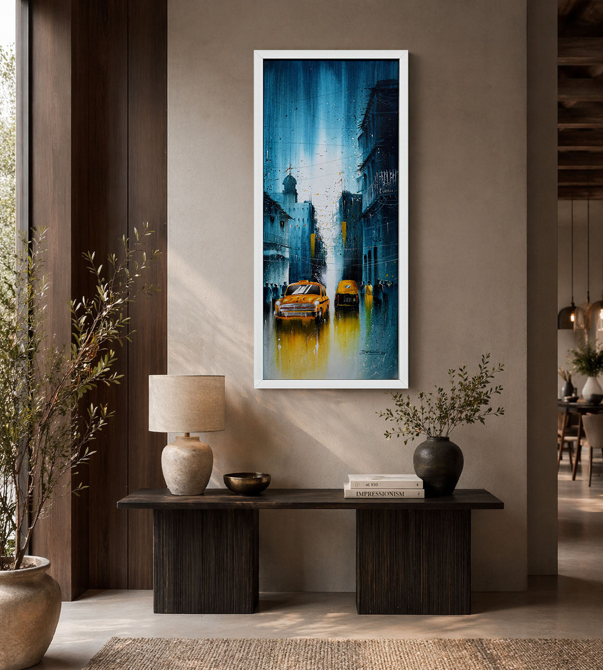 Vertical Urban Rain Cityscape
