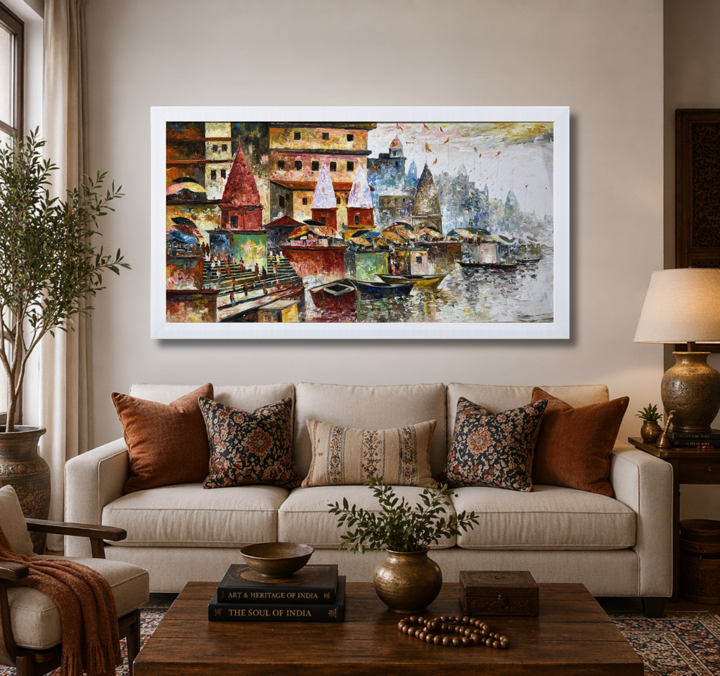 Divine Banaras Ghat Painting