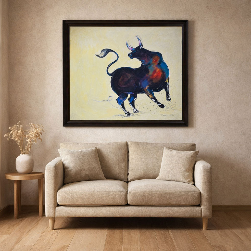 Bull Painting - Rajesh Patt Naik