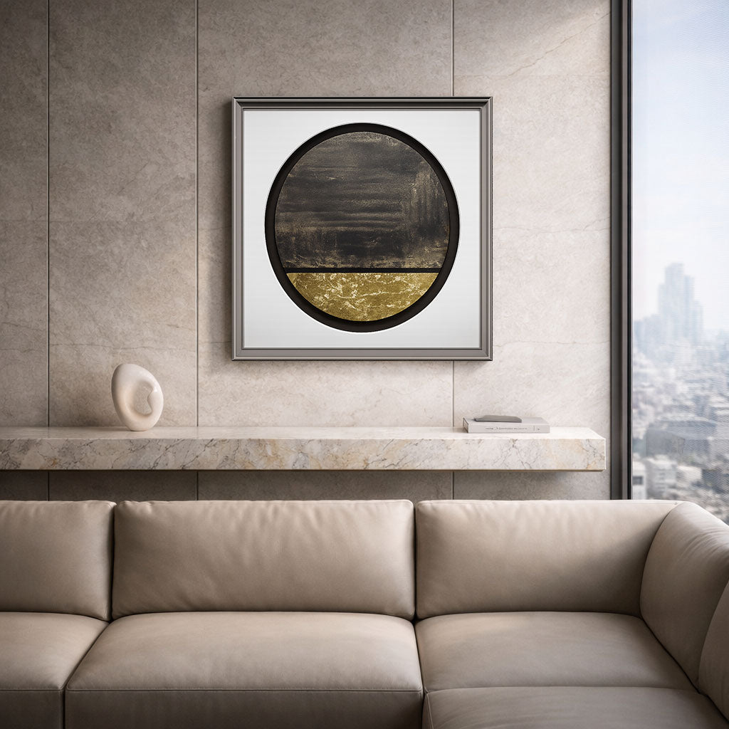Round Abstract Glass Frame