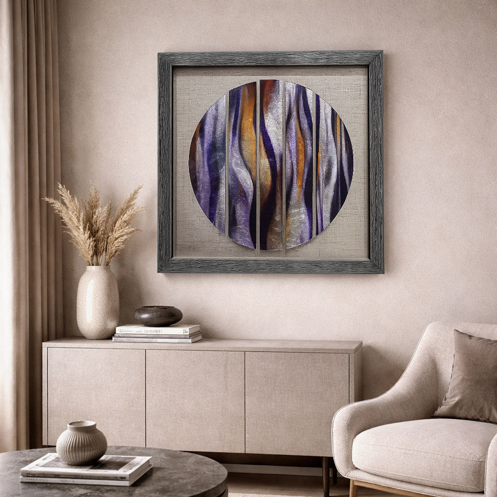 Round Textured Wall Art Panel
