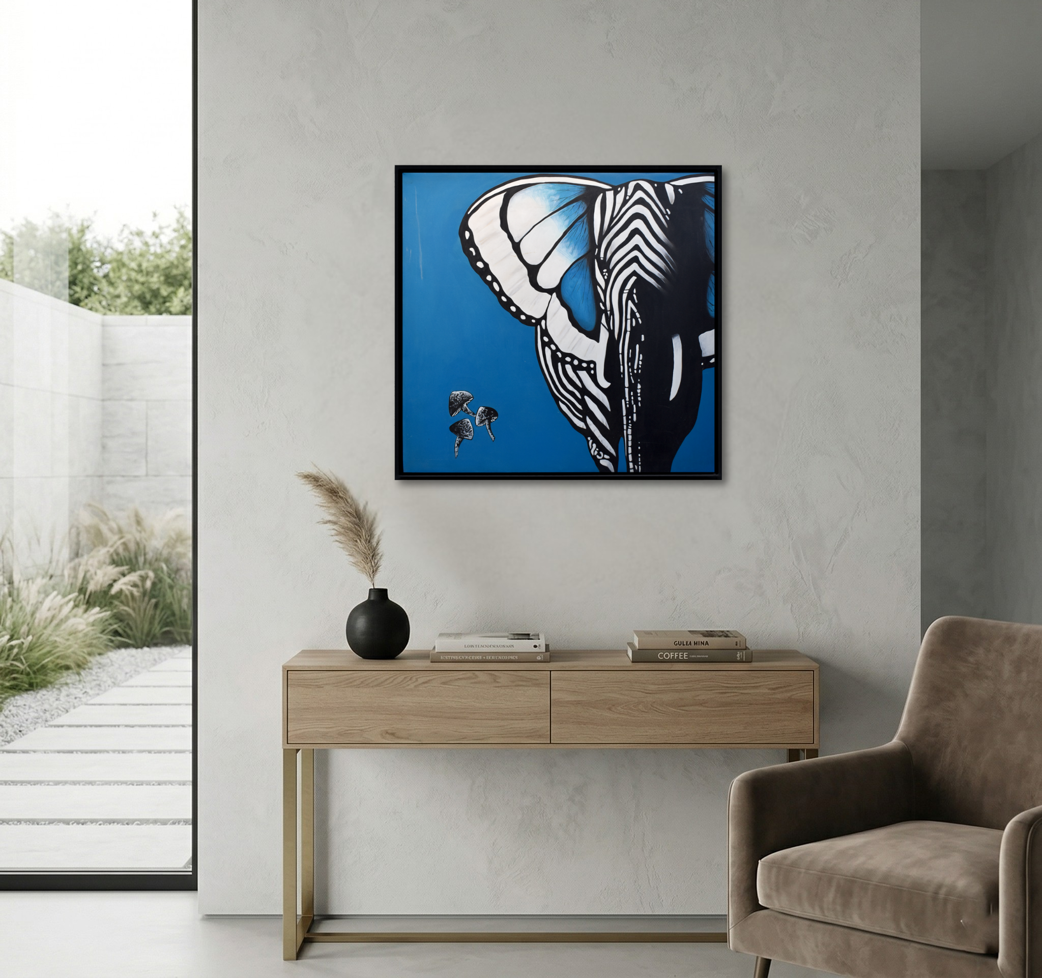 Blue Elephant Pop Art