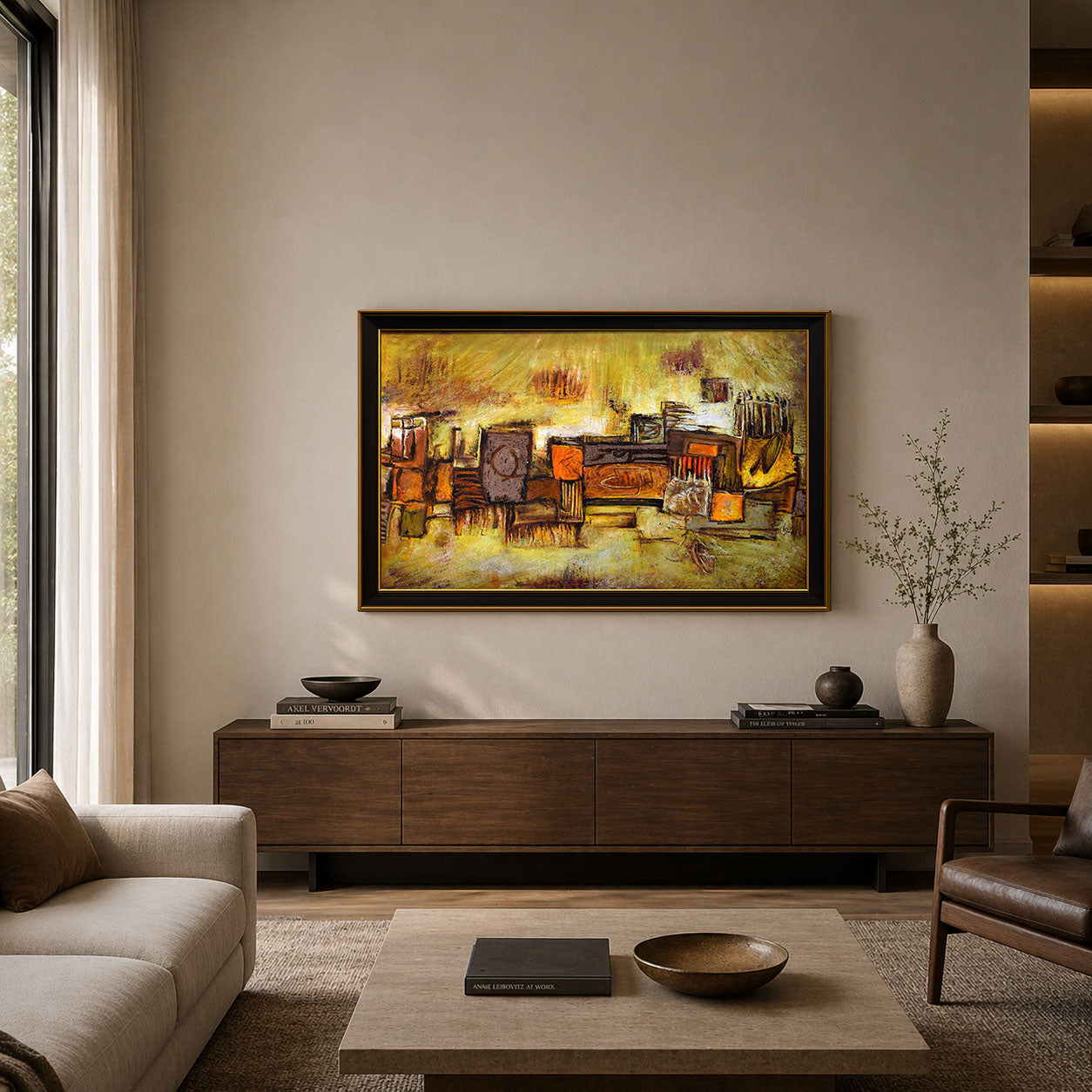 Golden Horizon Abstract