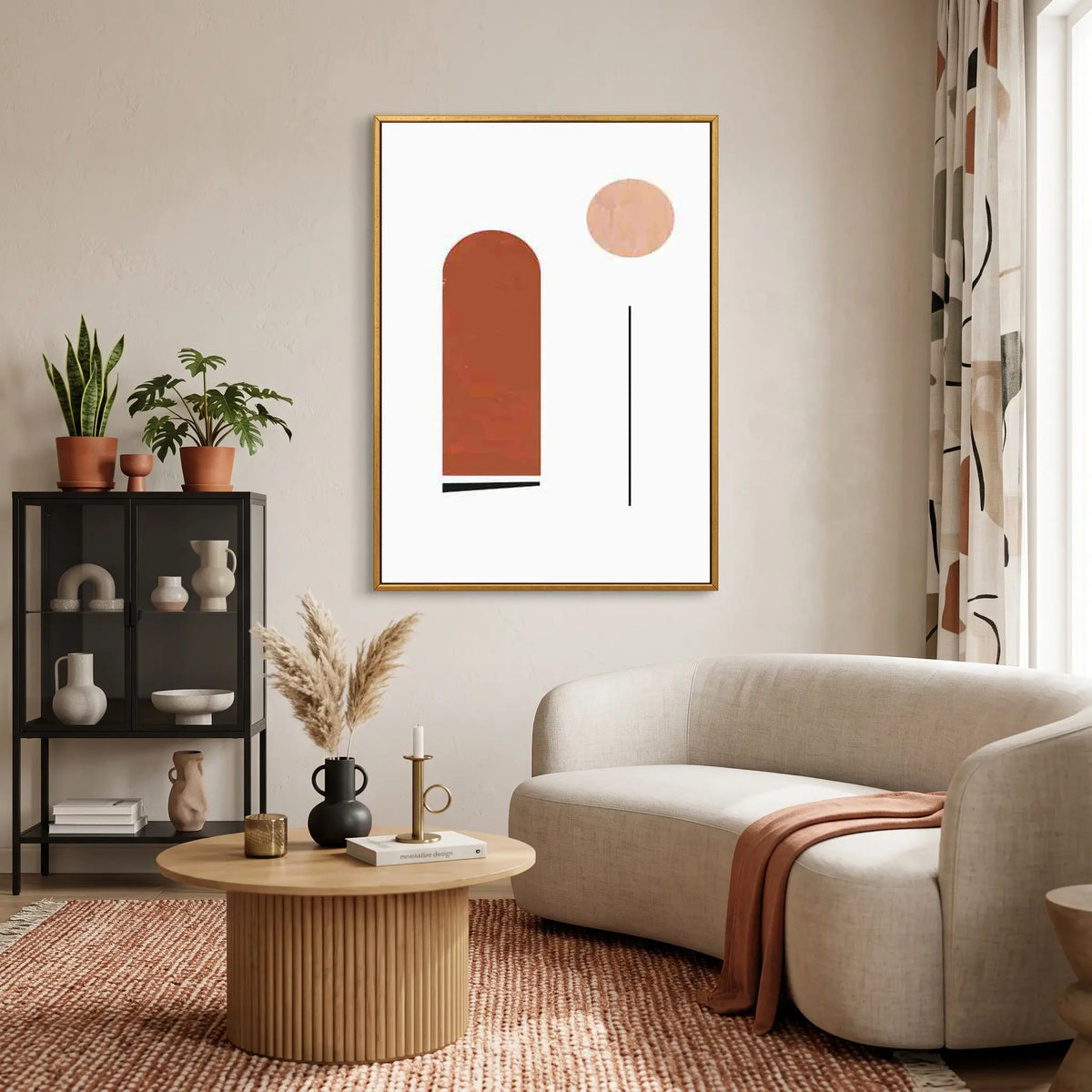 Minimalist Abstract Wall Art | Framed Canvas Print
